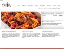 Tablet Screenshot of emiliosrestaurant.net